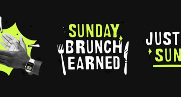 Sunday brunch earned とは要約するとどういう意味になるのでしょうか？ NIkeRunClubのスタンプであって気になりました。