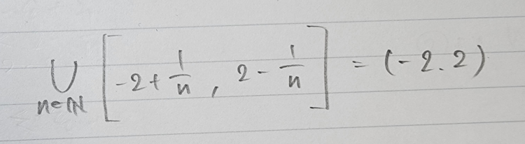 （⊂）は示すことができました。 （⊃）の示し方が分かりません。 ∀x∈(-2,2)をとって示そうとしましたが、それも上手くいきませんでした。 (⊃)の証明を教えてください。