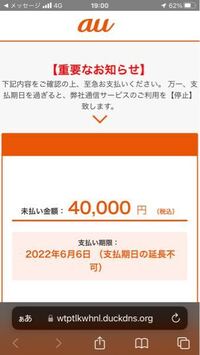 見覚えのない請求が来たのですがこれは本物ですか？自分はauではありません 