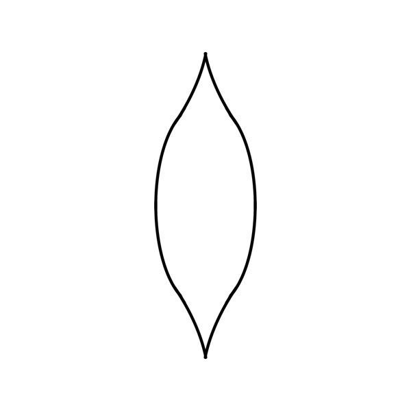 この形って何か名前はありますか？ 菱形の横の角が丸まっているような。