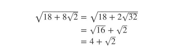 数1の二重根号の問題です。この問題、2を作る工夫が必要、って書いてあって、√18＋8√2が√18＋2√32になってるんですけどなんでですか？32っていうのはどこから出てきたんですか？