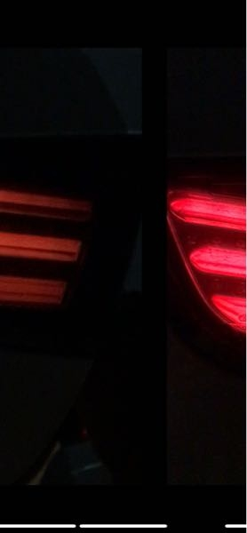 社外のLEDテールランプのポジション部の点灯不良についてお教えください。 以下の写真を参照にしていただけますと(写真のトリミング下手で申し訳ない。右左の写真共に同じ物の点灯です。) 右側が正常点灯で、左側が減光されている状態です。 配線部をガチャガチャ触ったり本体叩いたりをすると消えたり、微光(減光)したり、点灯したりとなります。 接触不良か抵抗の不良なのかは考えられますが、他に何か原因はありそうでしょうか？ バラして配線と抵抗を同タイプのものと入れ替えて確認してみますが、予備知識として皆様のお知恵を聞かせていただきたく思います。 よろしくお願いします。