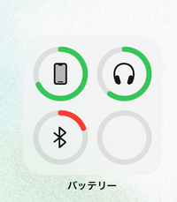 iPhoneのウィジェット機能でホーム画面にバッテリー残量を表示してい 