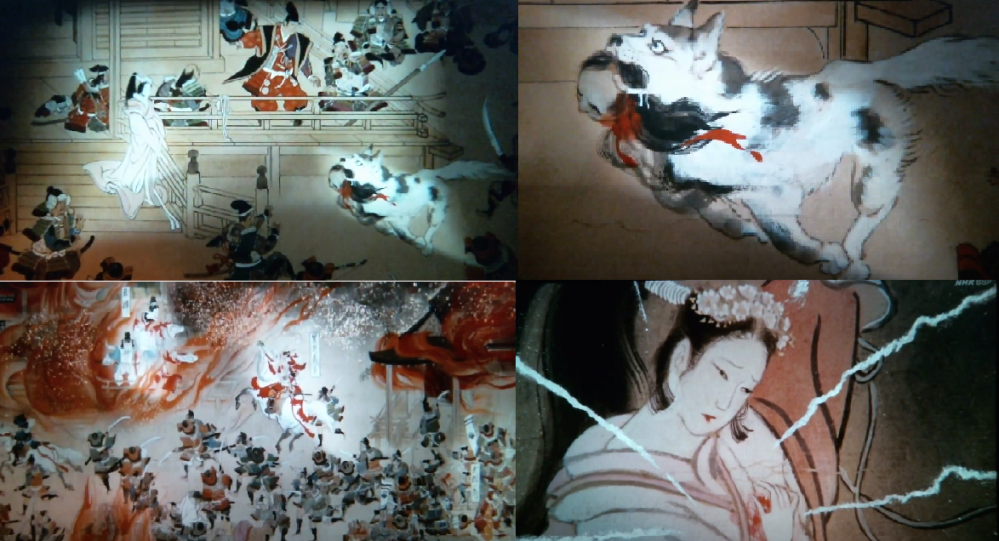 滝沢馬琴の南総里見八犬伝を1983年に映画化した角川の「里見八犬伝」の絵巻物は、映画用に描かれ...