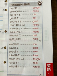 不規則動詞の過去形覚えるにはどうしたらいいですか これです Yahoo 知恵袋