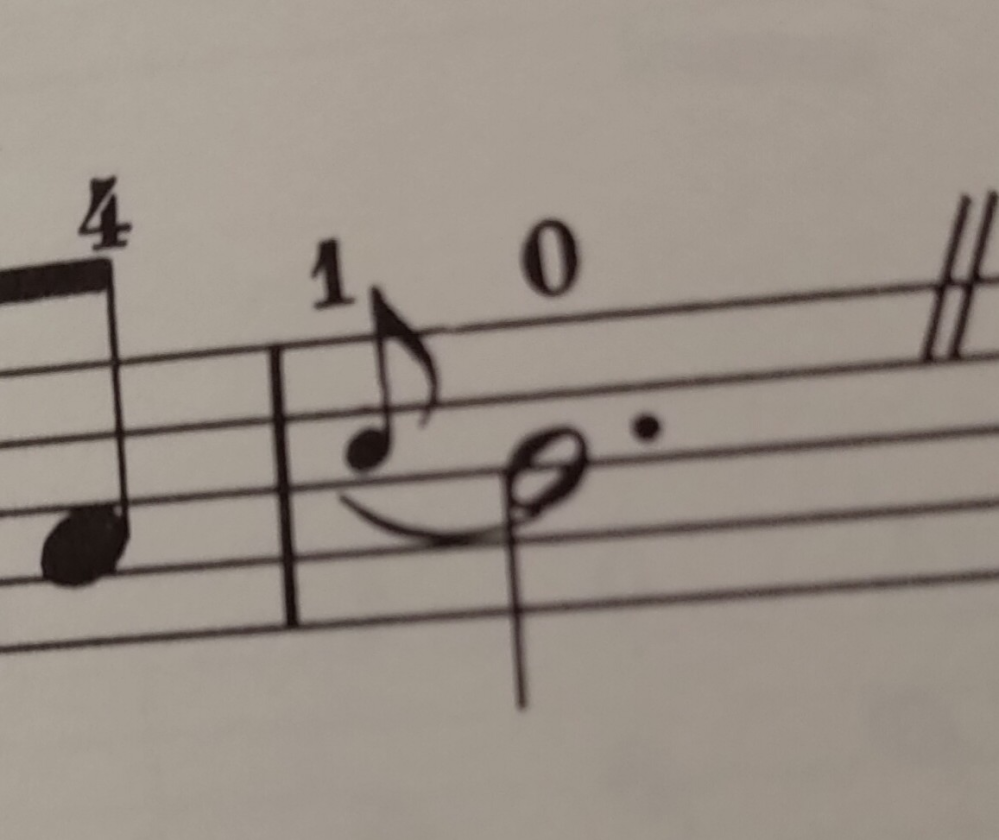 いつもありがとうございます。 これはチェロの譜面の一部ですが。前の音符が小さいのはどういった意味でしょうか?