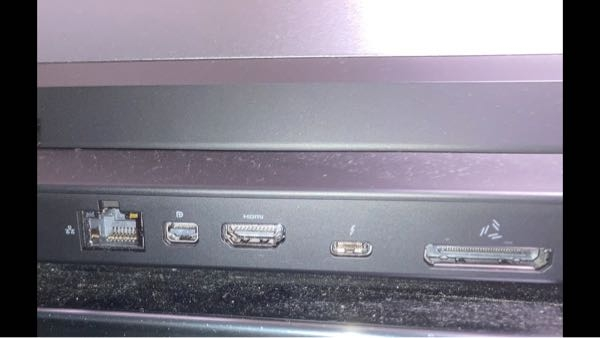パソコンのポートの名前を教えてください！ 左から、 LAN、 ？？ディスプレイポート？ HDMI、 ？？雷マーク ？？これは？なんでしょう？ わかりますか？ あと、SSって書いてあるポートはUSB3.0ですか？