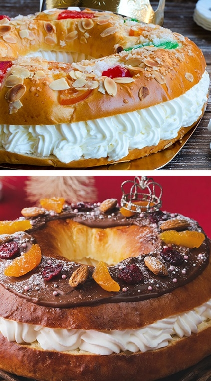 スペインで三賢人の日に食べるという ロスコン・デ・レジェス（王様のケーキ） レギュラーとチョコレート どちらが好きですか？