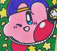 百均のマーカーでヨーヨーカービィを描いたのですが 帽子の光 Yahoo 知恵袋