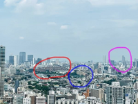 田町方面から六本木方面を撮った写真なのですが 赤 青 ピンクで囲った建 Yahoo 知恵袋