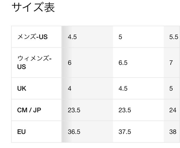 至急 Nikeのサイズ表の見方について メンズ24cmのエア Yahoo 知恵袋