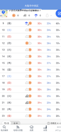 大阪に住んでいます 天気予報見るとまだずっと夏の気温が続いて Yahoo 知恵袋