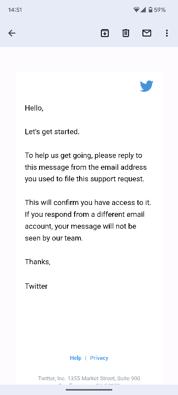 Twitterからメール来てなんて書いてありますか 画 Yahoo 知恵袋
