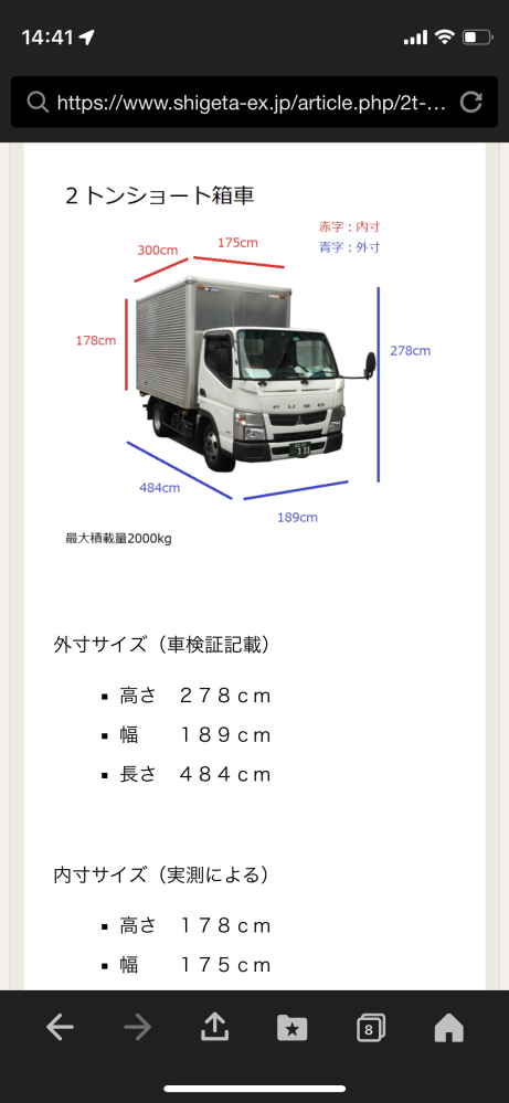 2トントラックのアルミの箱 最終値下げ