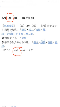 楼 と言う字があります 桜ではありません ろう です 他に読み方ありま Yahoo 知恵袋