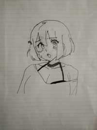 学生です。昔に書いた絵ですが上手いでしょうか。突然頭に浮かんできた