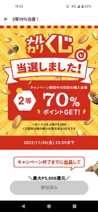 メルカリくじ２等に当たったのですが、仕組みがわかりません。今