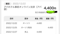 至急。アパホテルでデビットカード決済分をキャンセルしたらまた引き落としされました。しかも確定となっているのですが、大丈夫ですか？ 