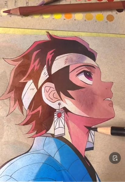 色鉛筆画 イラストレーション原画「真っ赤なお鼻の・・・・」 色鉛筆画