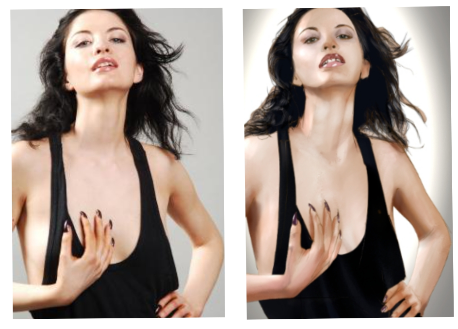 絵画カテ、俳優、女優カテで イラストと同じ写真見つけました。 イラストだと思ってみんなが見ていたものは 描いたイラストではなく 写真の加工品ということがわかりました。 （左が写真です。) 他人の写真を無断加工したものに、自分のサインを入れてこれは自分のものだと主張することは許されていますか？ ご覧の通り頭頂部がギリギリ無い。絵描きなら、自分で描く人ならこれくらいなら頭頂部までちゃんと全部入れて描くはず。 自分で描けず、ネットから無断拝借してきた写真を複製加工しただけだから、その写真に無いものは描き足せない。 いつもそう。これで絵描きのプロと自画自賛するのはおこがましいと思います。いかがでしょうか？