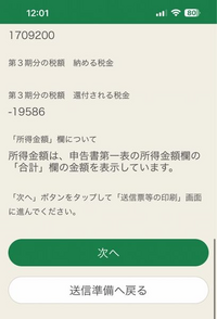 確定申告をしたのですが、還付される税金が-19586円とはどういう