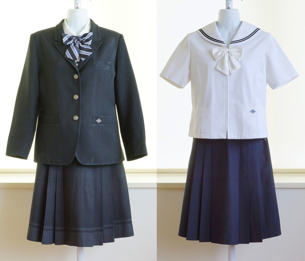 北海道 苫小牧私立啓明中学校 女子制服 2点 sf005796