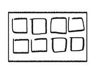 下のような16:9で8枚のコラージュをPicsartで作りたいのですが、見当たらないのは元々ないのでしょうか？
もしないのであれば、このコラージュができるアプリを教えていただきたいです；；！ 