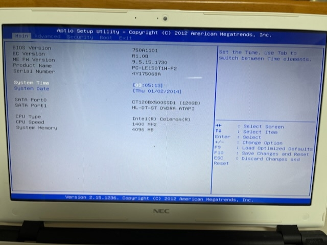 pc初心者です。久しぶりにpcを起動したらbios画面から抜 - Yahoo!知恵袋