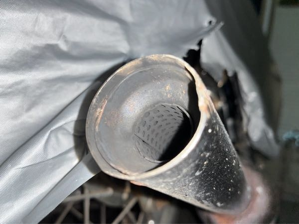 こちらsr400のマフラーで、バッフルを外すには、溶接でバッ - Yahoo