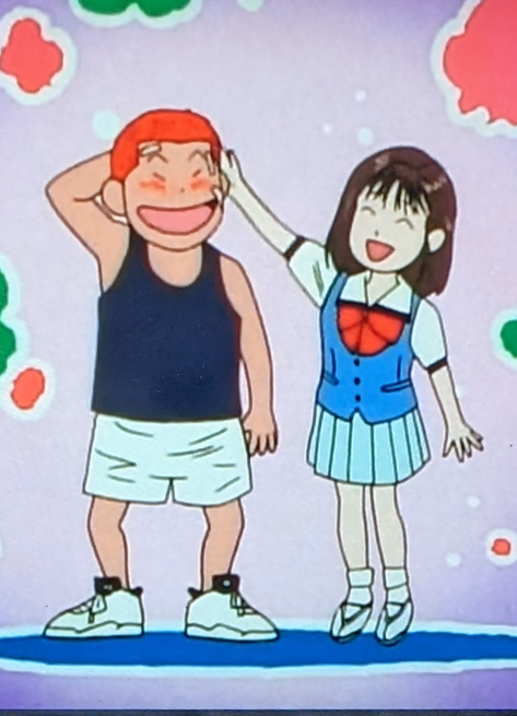 SLAMDUNK】 - 花道が赤い坊主になり、晴子が「桜木 - Yahoo!知恵袋
