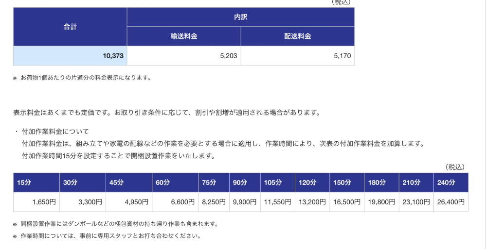 今度佐川の飛脚ラージ便で荷物を送ることになりまして、公式サイ