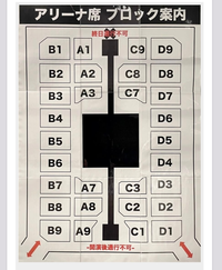 有明アリーナでのライブの座席が来たのですが、Gブロック3階5列19.2