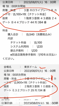 東京ドームの野球観戦チケットについてです。2枚チケットがある