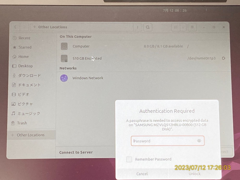 起動しなくなったWindows10のデータを取り出したく、USBメモリ