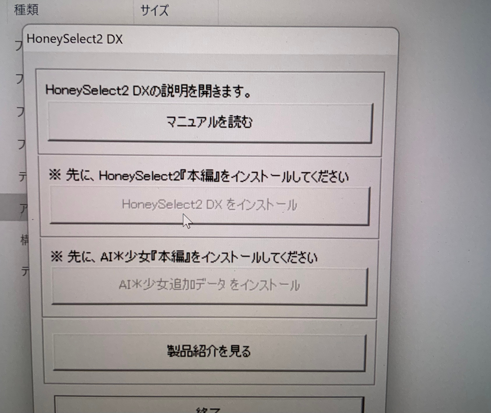 ハニーセレクト2というゲームに関しての質問です。 - 追加デ 