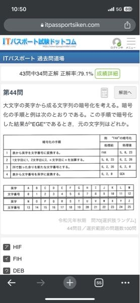 ITパスポートの問題で分からないものがあったので解説お願いしたいです