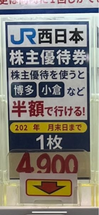 今日金券ショップでこの株主優待券を見つけました。これには博多