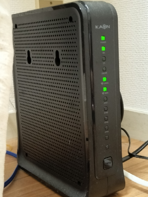 WiFiの調子が悪くて繋がりません。使っているのはジェイコムのKAON