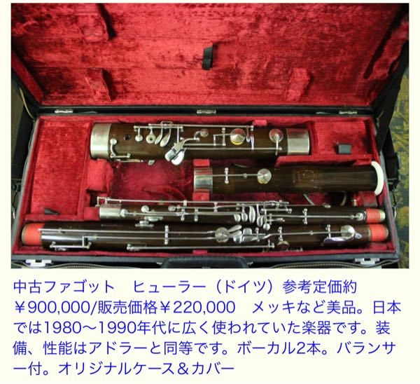 ファゴットに詳しい方に聞きたいのですがこのファゴットの購入を検討し