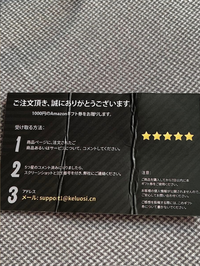 このような感じの、商品を買ってレビューしたら〇〇の特典を付け