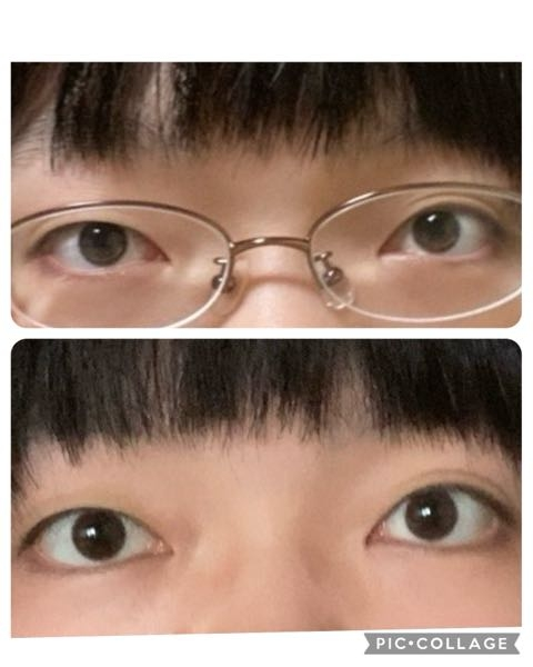 この目はメガネをかけたほうがマシだと思いますか？ メガネがないほうがマシだと思いますか？