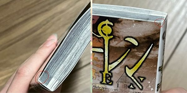 至急！ ！葬送のフリーレン10巻を本棚に戻そうとした時に縁にぶつけてしまい、画像の赤丸の部分が凹んだのですが、皆さんは気にしますか？