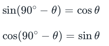 加法定理の証明におけるcos(90°-θ)＝sinθの証明の仕方を教えて下さい。 加法定理は、単位円に2点をとって余弦定理を使って証明できると思います。 cosの加法定理を証明した後に、sinの加法定理に変換するときに、 cos(90°-θ)＝sinθ を使う場面があります。 この時に、この等式を証明なしで用いていますが、この等式はどのように証明するのでしょうか。 1.直角三角形を書いて図形的に証明する方法 2.加法定理を用いる方法 が考えられますが、1はθが鋭角の場合のみであり、一般角で示したことにならない気がします。2は、今回は加法定理の証明の中で使っているので循環論法になると思います。 ご回答お待ちしております。