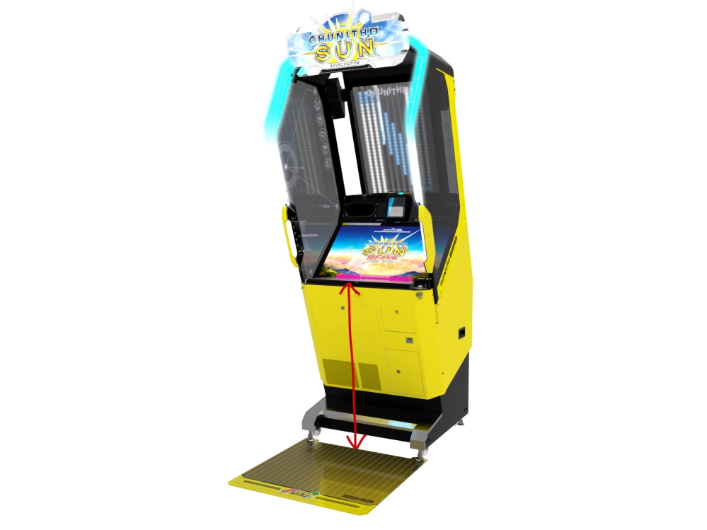 CHUNITHM(チュウニズム)の筐体について地面からスライダーまでの 