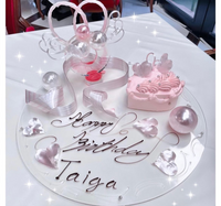 ケーキプレート オタ活 ヲタ活 祭壇 ほぼ100均】ハンドメイドのクレイケーキで推しの誕生日をお祝い