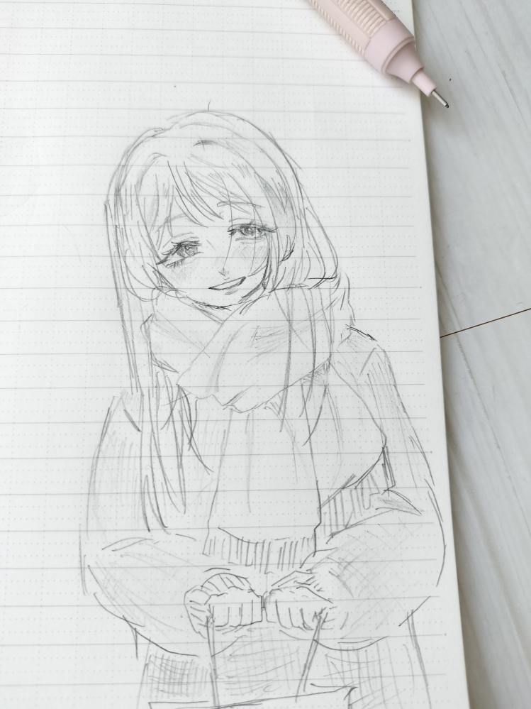 10分程で描いた絵です点数つけてみてくださいあと、改善点やア