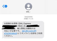 DHLからSMSとメールが届いていたんですけど
これは詐欺とかでは無いですか？
オンライン決済して大丈夫なやつなんでしょうか？ 