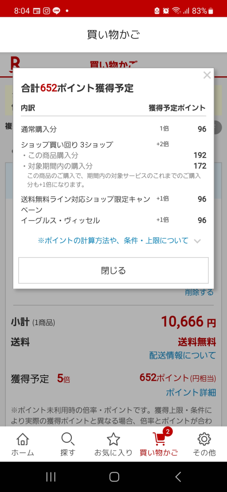表示こそされませんが購入後にポイント10倍らしいのですが、その10