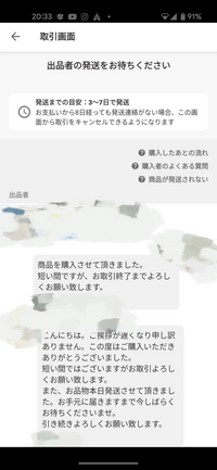 発送可とコメントあるもののみ発送他は休み様 服を注文したのですが - 手配期間:5-9営業日配送期間:3