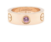 カルティエ ラブリング　一石ダイヤ　 ピンクゴールド　4号　ピンキーリング Cartier - カルティエ Cartier ピンキーリング ラブ